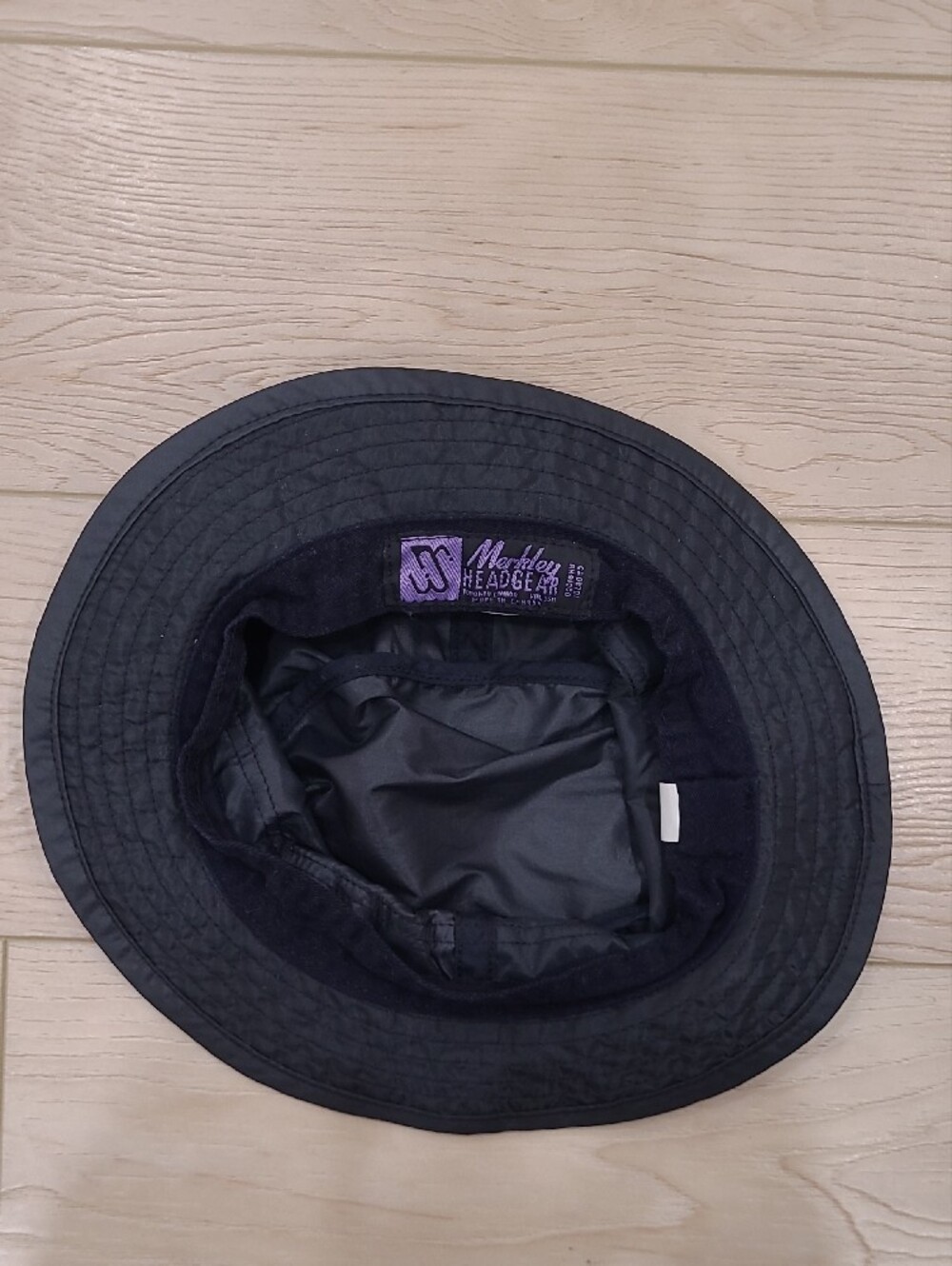 90's Merkley Black Nylon Bucket Hat Made In Toronto Canada - Picture 4 of 5